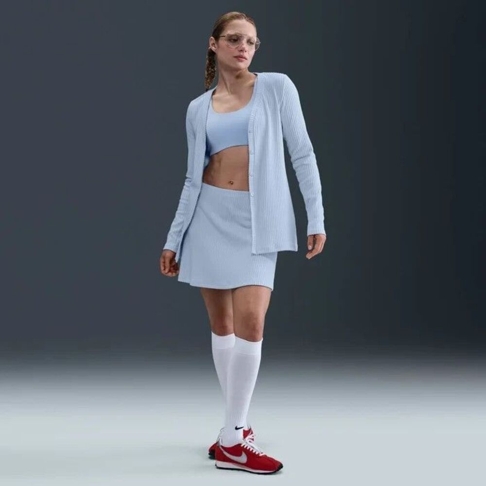 Nike Sportswear Chill Knit Slim Ribbed Cardigan – Women’s Medium – HJ1242-423 - Picture 2 of 7